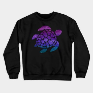 Blue Purple Teal Galaxy Turtle Crewneck Sweatshirt